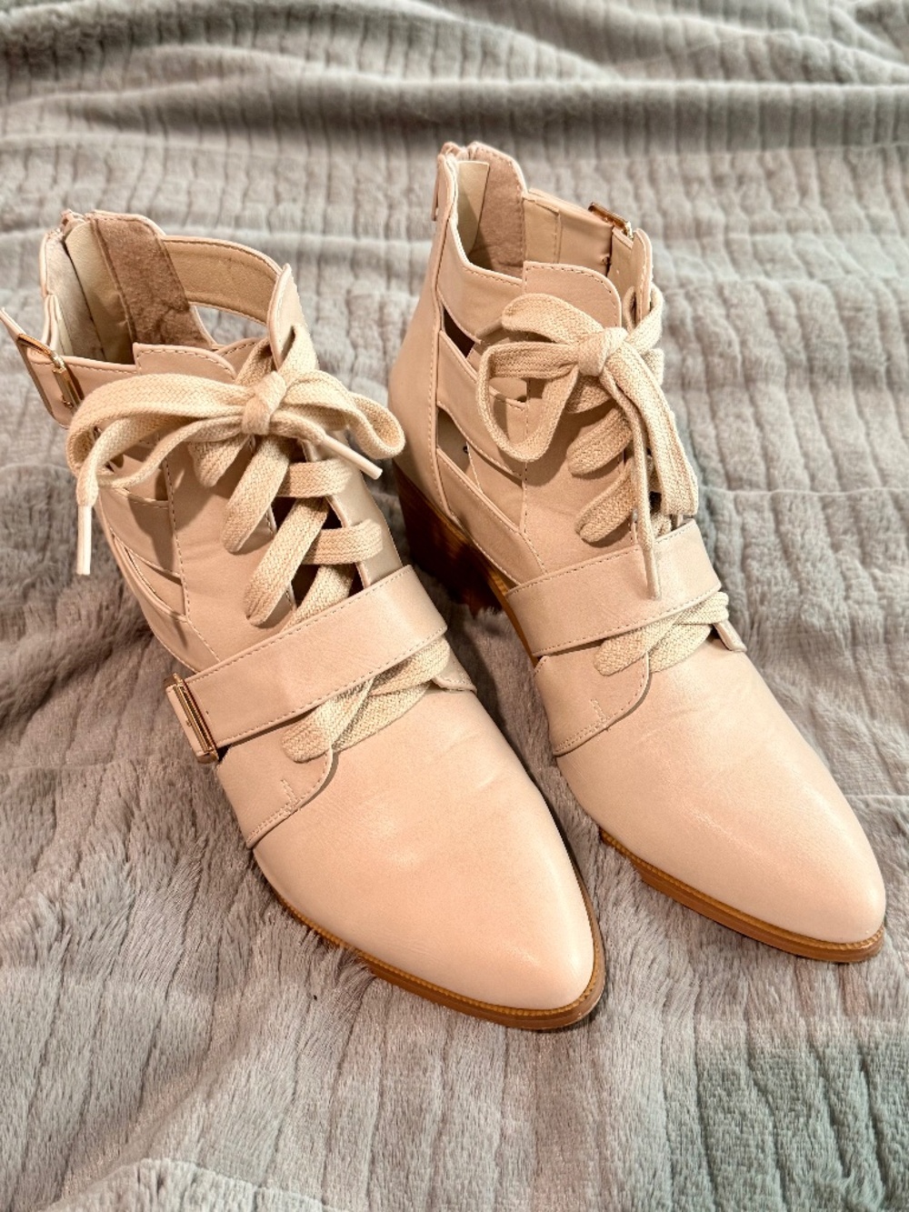 Just Fab strappy ankle boots